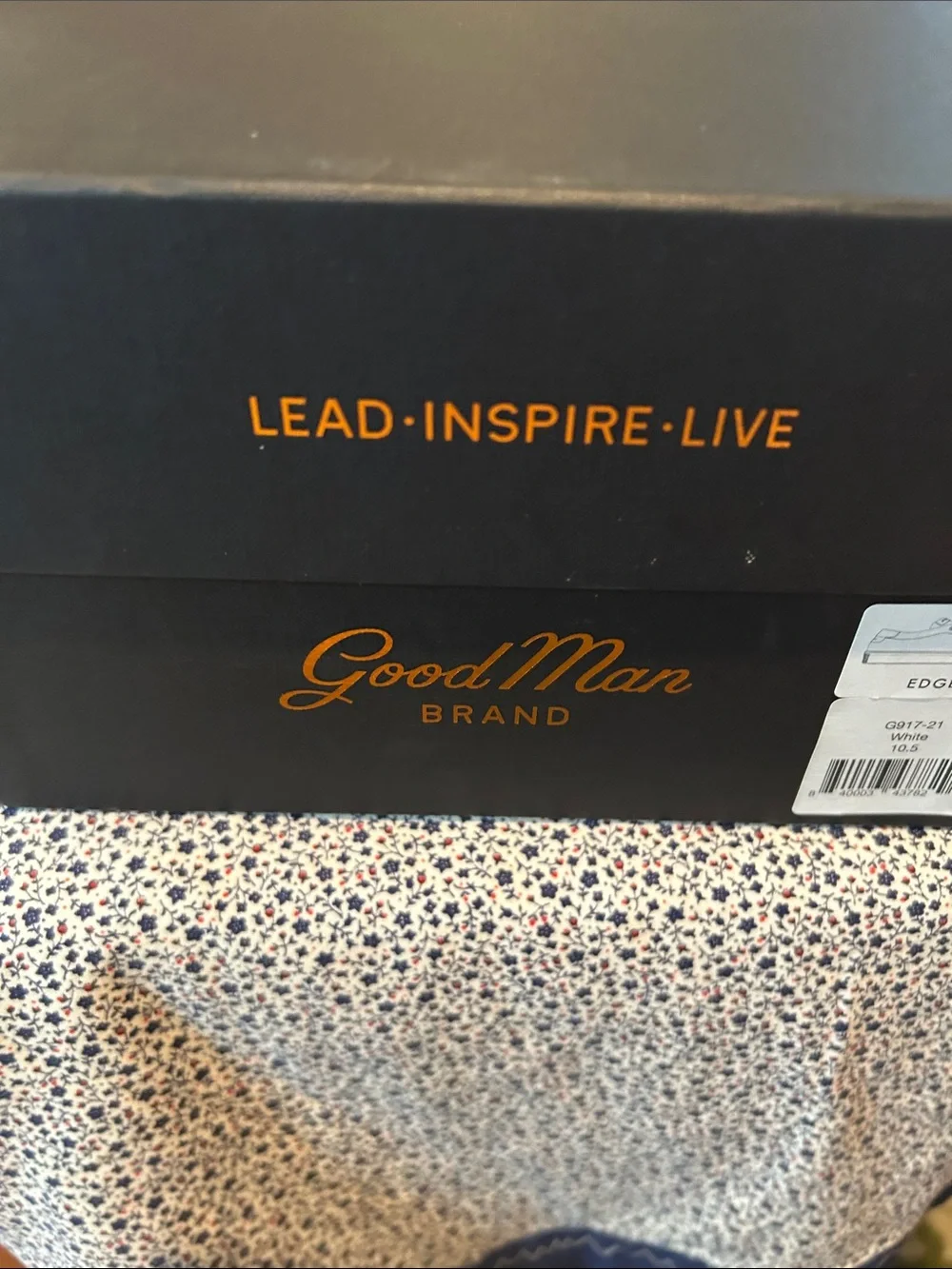 Good Man Brand White Low-Top Sneakers with Rose Gold Eyelets